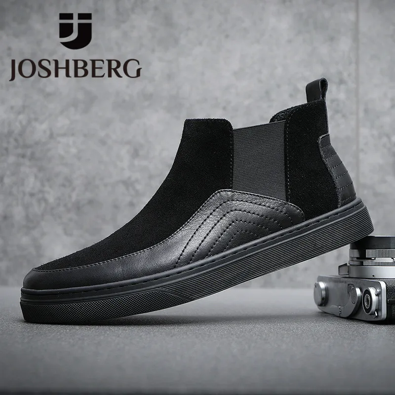 JOSHBERG/дизайнерские модные мужские ботинки унисекс визуально увеличивающие рост
