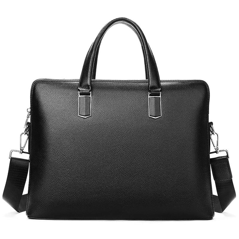 Men's Business Genuine Leather Briefcases For Laptop Bag Women's Totes Bag Leather Male Briefcase Shoulder Bag For Document Bags