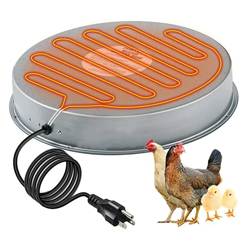 

2022 New Chicken Waterer Heated Base Poultry Waterer Drinker Heated Base Chicken Water