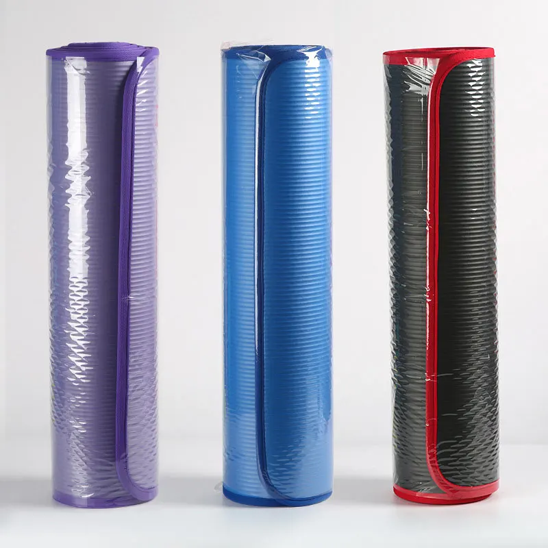 

Новинка 10 мм утолщенный нескользящий коврик для йоги 183cmX61cm NBR коврики для фитнеса, тренажерного зала, Спортивная подушка, коврики для гимнас...