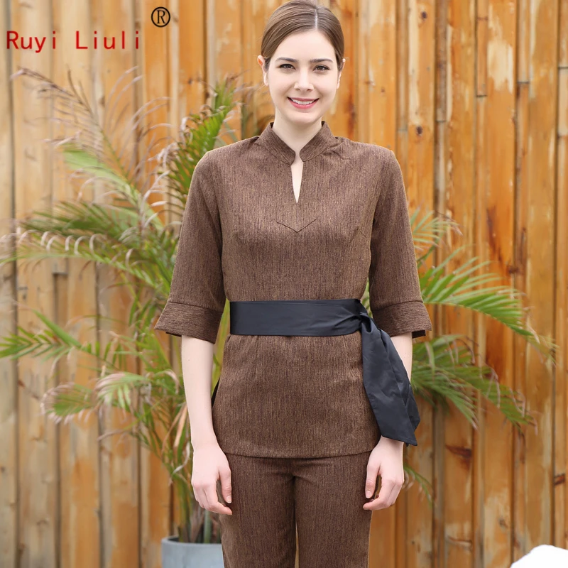 Новая рабочая одежда для спа салона красоты на осень и зиму косметологическая