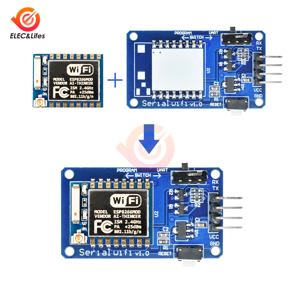 CH340 CH340G USB к TTL ESP8266 серия ESP07 Wi Fi беспроводная макетная плата V1.0 адаптер антенна