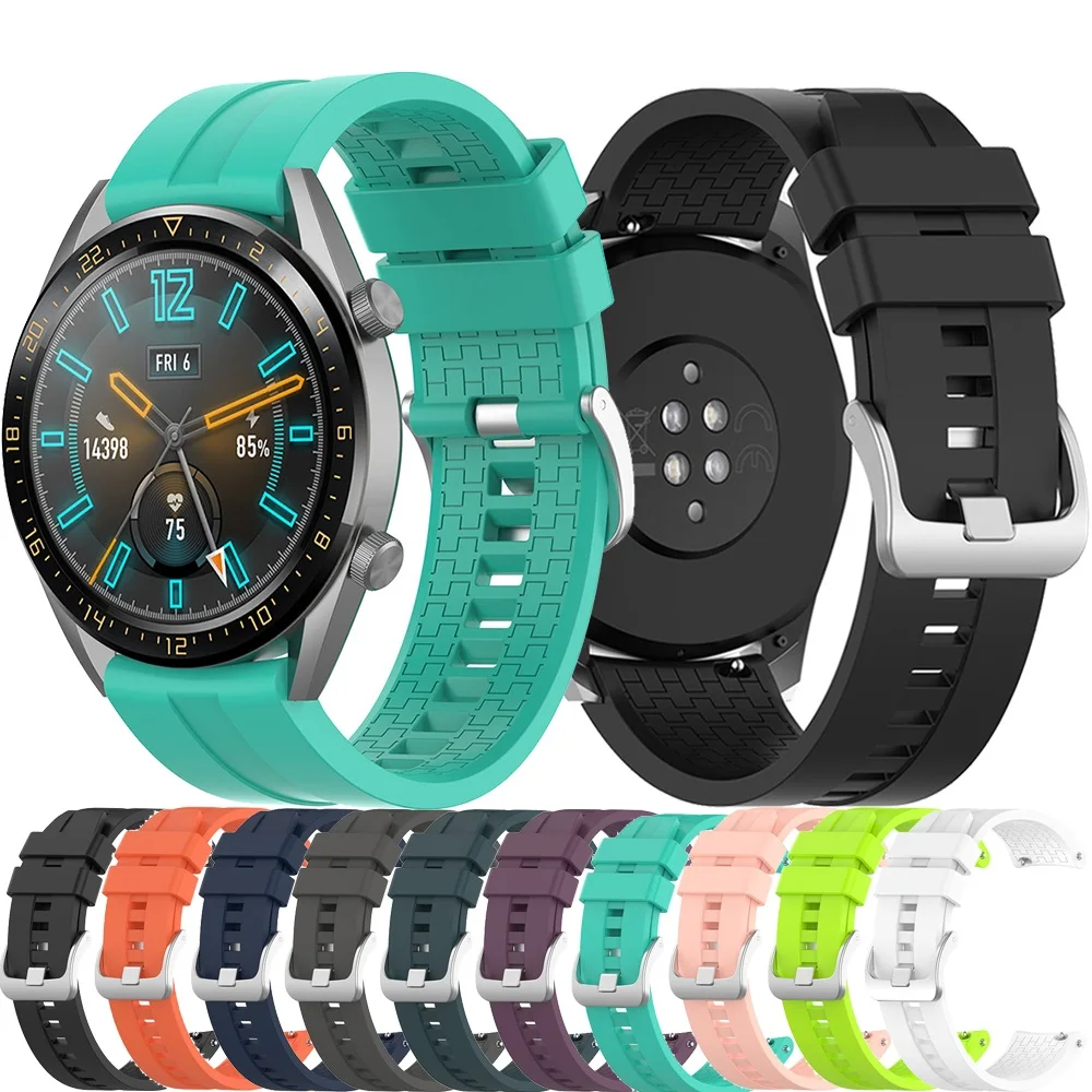 Ремешок силиконовый для Huawei Watch GT 2 46 мм спортивный браслет Samsung Galaxy Gear S3 Huami GTR 47 22
