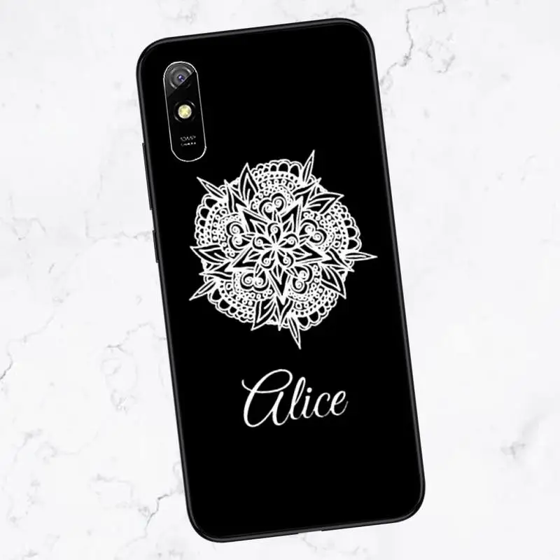 

PERSONALISED INITIALS Name BLACK Phone Case For Xiaomi Redmi 4x 5 plus 6A 7 7A 8 mi8 8lite 9 note 4 5 7 8 pro