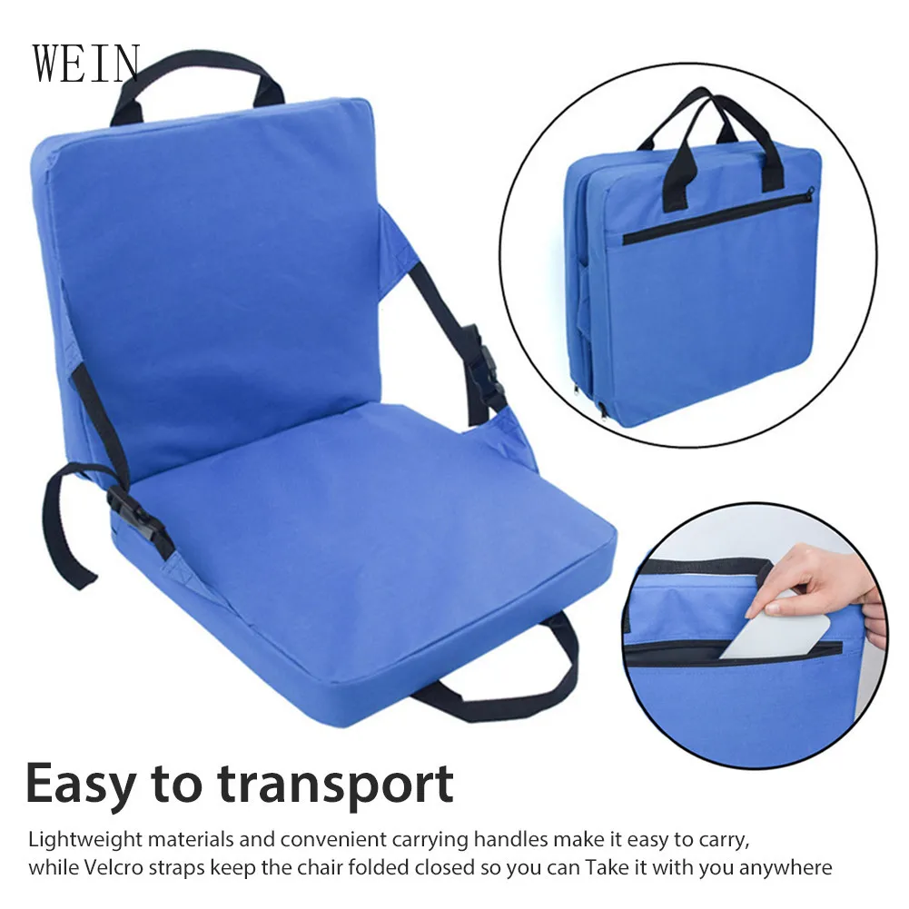 Cushion Waterproof Stadium Chair with Comfortable Back Support for Hiking Camping Boating Fishing Accessories | Спорт и развлечения