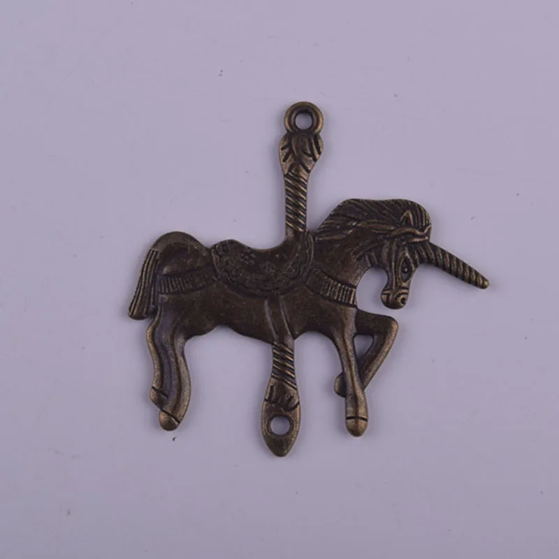 

Wholesale Unicorn Knight Pendant Retro Bronze Tone Leather Chain Style Necklace Pendant Alloy Jewelry Accessories 50pcs/lot: