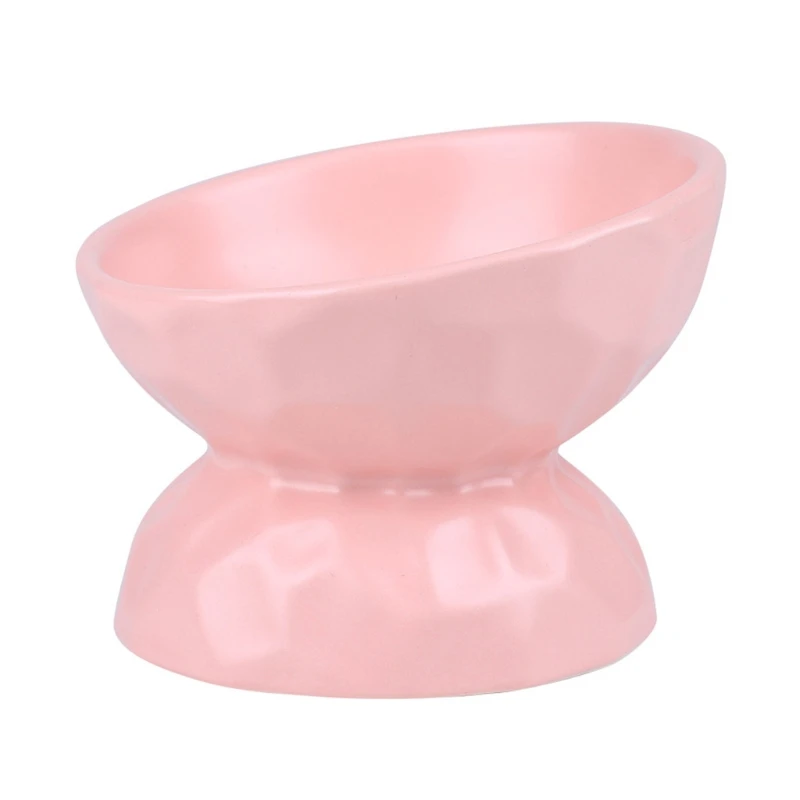 

Ceramic Pet Food Elevated Bowls Neck Protection Cats/Dogs Feeding Water Bowl Multicolor Optional