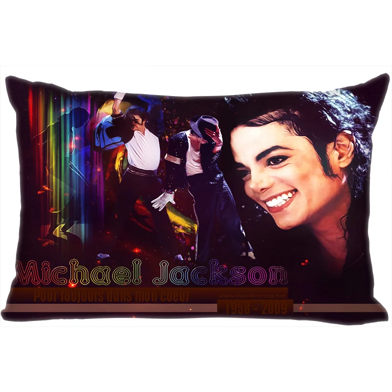 Customized Michael Jackson Heal The World Pillow cases Zipper Pillow Cover Best Bedroom Home Office Decorative Satin Fabric