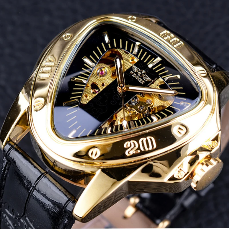 

Tike Toker European and American Style Men's fashion leisure hollow triangle large dial automatic mechanical watch