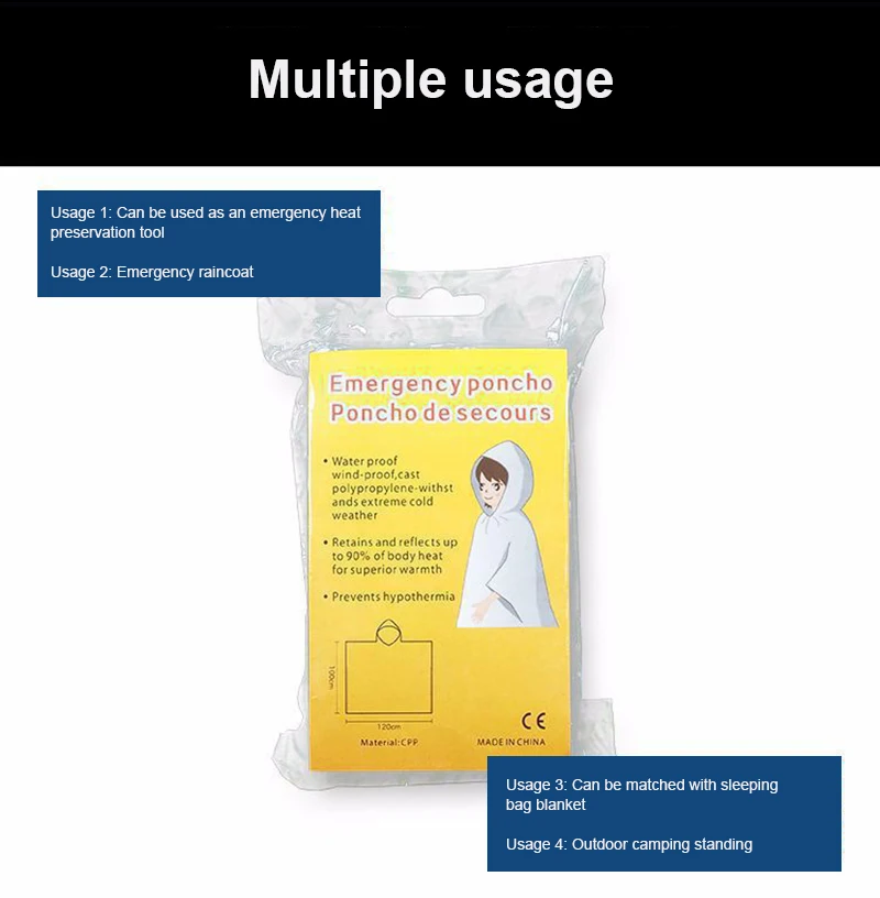 Портативный одноразовый планшетофон дождевик портативное пончо унисекс | Дом и