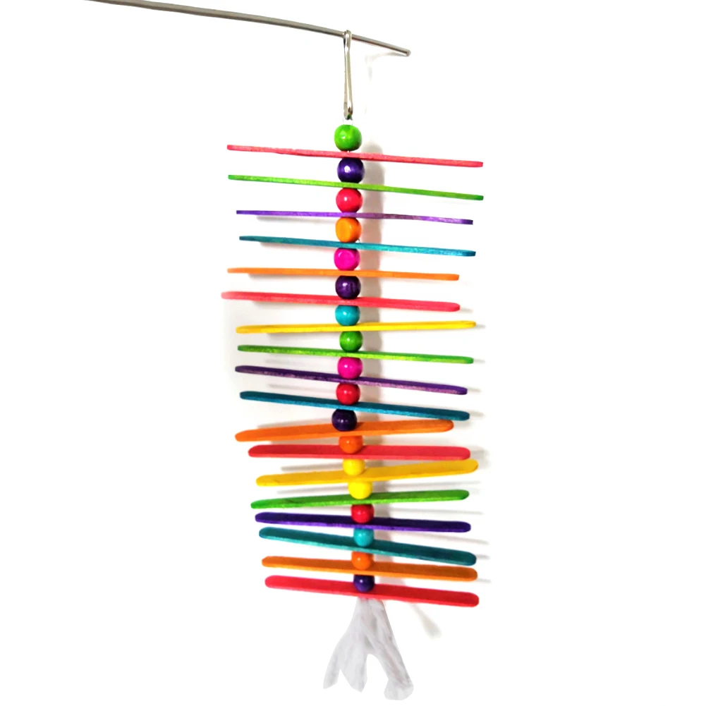 Деревянные палочки с птицами для домашних животных качели подвесные жевательные