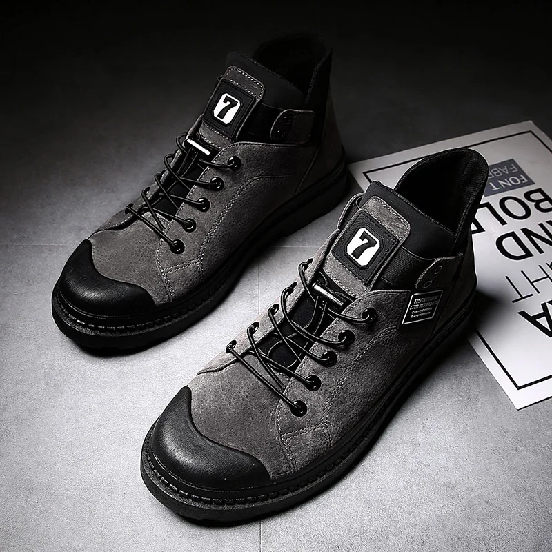 2020 зимние мужские ботинки Теплая мужская водонепроницаемая обувь из