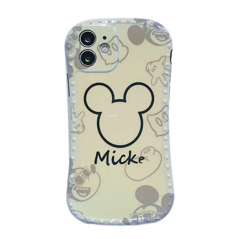 

Mouse Phone Case For iphone 12 11pro Max Xr Xs 7 8 Plus 12 Mini Apple Anti-Drop Minnie Cute Cartoon Back Protection Cover Case