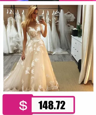 Fashion Boho White Wedding Dresses Long Chiffon A Line Ivory Wedding Gowns Backless Lace Cheap Princess Beach Bridal Dress