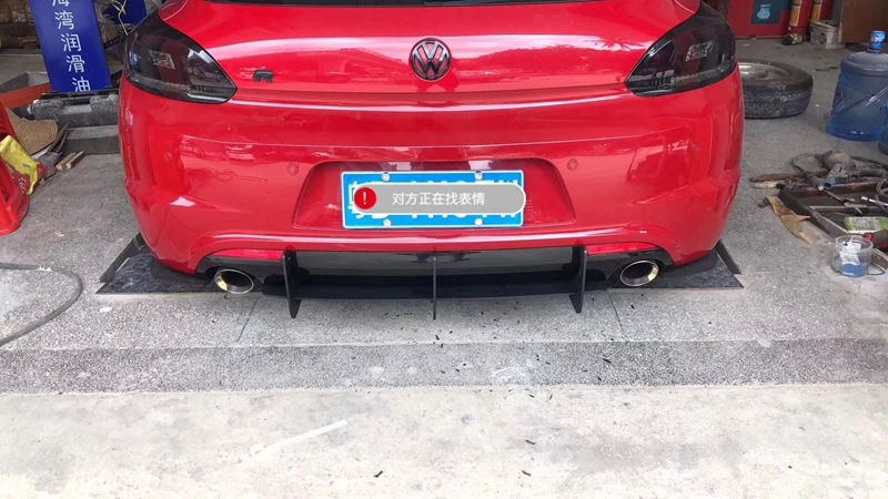 Для Volkswagen Scirocco ABS задний бампер диффузор бампер 2009-- Комплект кузова задний спойлер(только R