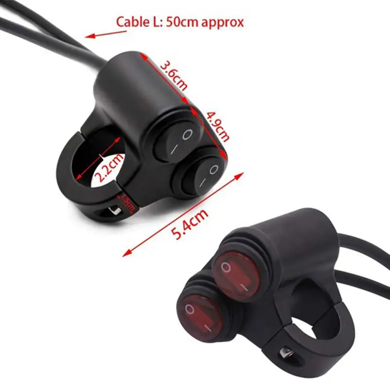 

Motorcycle Handlebar Single/Double Switch Electrical Aluminum Alloy Waterproof Switches for Motorcycle Circuit Switch Control