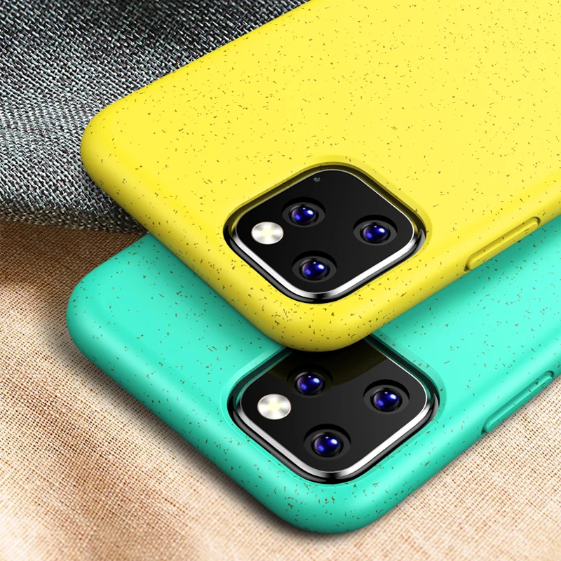 Биоразлагаемый чехол для iPhone 11 11Pro Xs Max экологически чистый мягкий ТПУ i Phone 7 8 6 Plus Xr