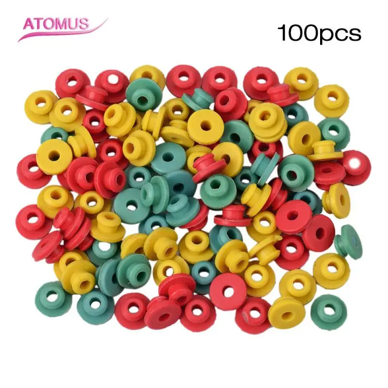 

100Pcs Tattoo Needle Color Mixing Rubber Machine Accessory Armature Bar Tool Grommets Nipples "T" Type Needle Pad Tattoo TXTB1