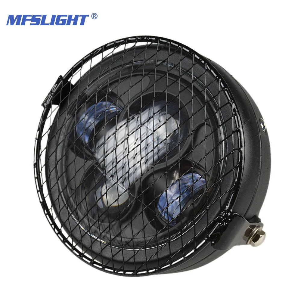 Motorcycle Headlight for Cafe Racer to Au Universal LED Front Lamps Light Angel Eye High Low Beam Motobike |