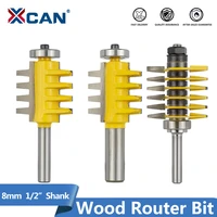 xcan adjustable finger joint router bit 8mm 12 shank rail reversible finger joint glue router bit cone tenon wood router bits