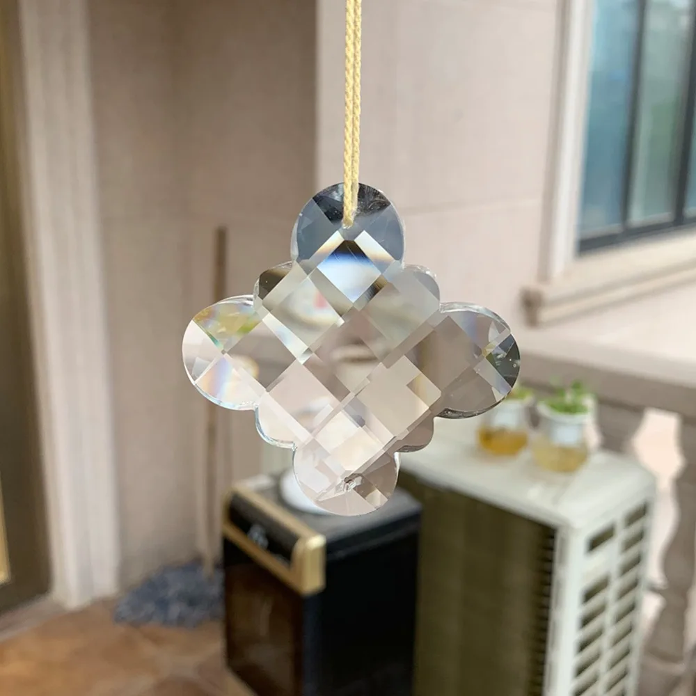 50 мм Suncatcher китайская Подвески с узором из узлов стеклянная прозрачная люстра