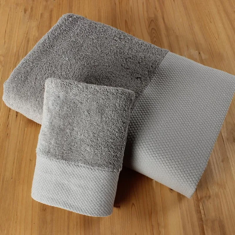 Набор из 3 предметов оптовая продажа много салонов хлопковое серое полотенце для
