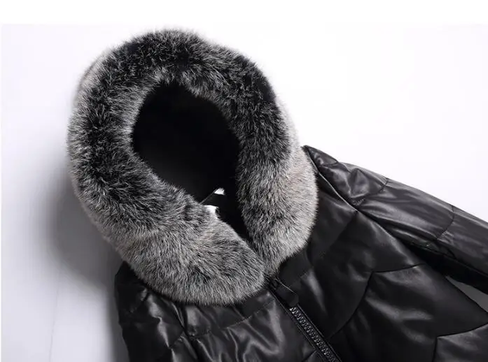 Женская куртка из натуральной кожи с воротником овечьей | одежда