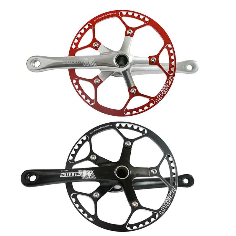 

Meijun Mountain Bike 170Mm 53T Crankset Aluminum Alloy Folding Bike Chain Wheel Crank Set