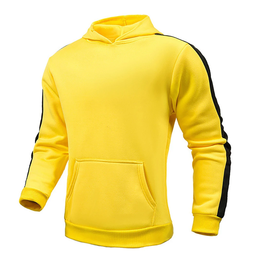 

Color Patchwork Mens Hoodie Casual Long Sleeve Male Pullover Sport Fitness Pocket Hooded Sweatshirt and Hoodies