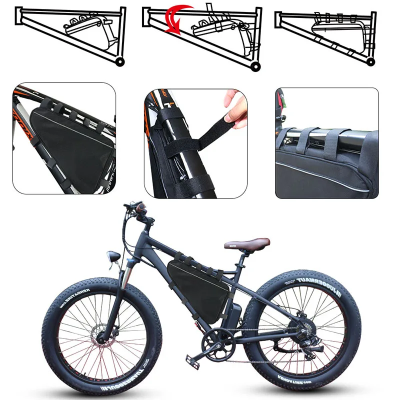 

DIY triangle bag frame e-bike 1500w motor 52v 35ah lithium ion electric bicycle battery pack for mtb bike