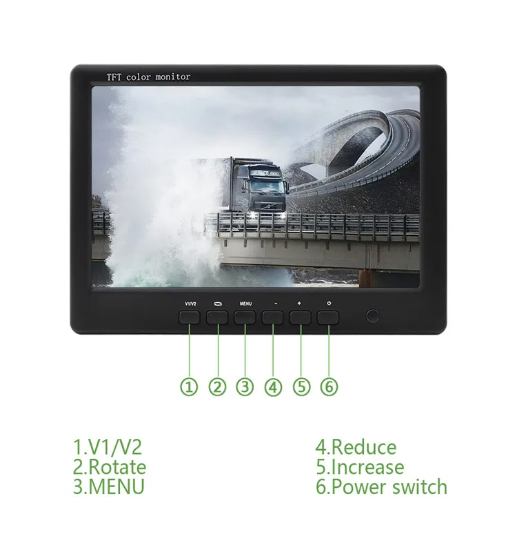 7 дюймовое изображение заднего вида для грузовика 24 В Инфракрасный HD с
