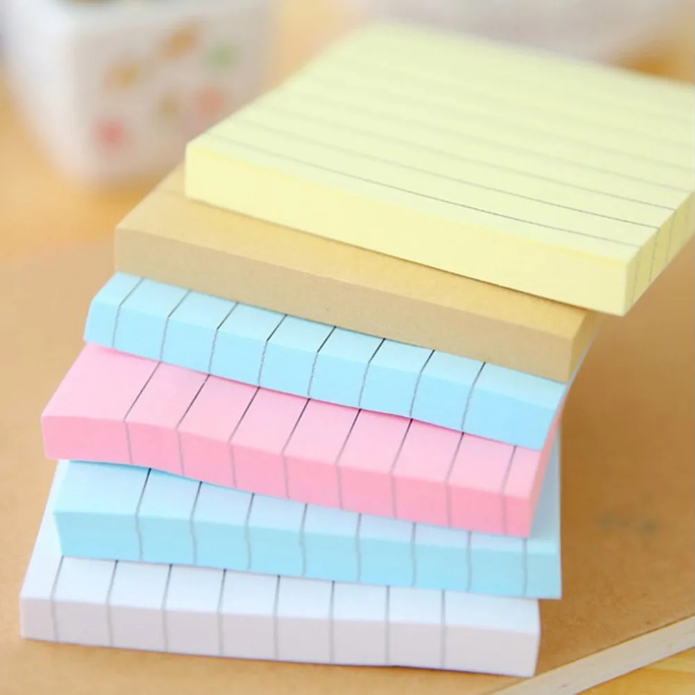 80 листов сплошной цвет memo pad Post It наклейки самоклеющиеся липкие сообщения заметка