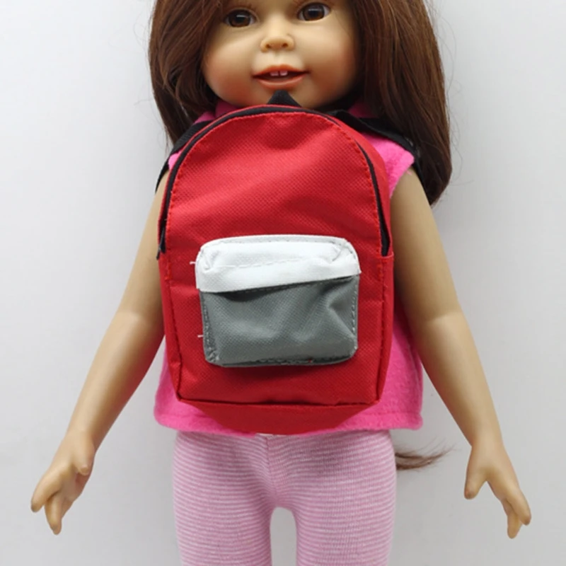 

J2FF Handmade 18in Doll Backpack For American DOLLs Bag Doll Accessories Child Gifts