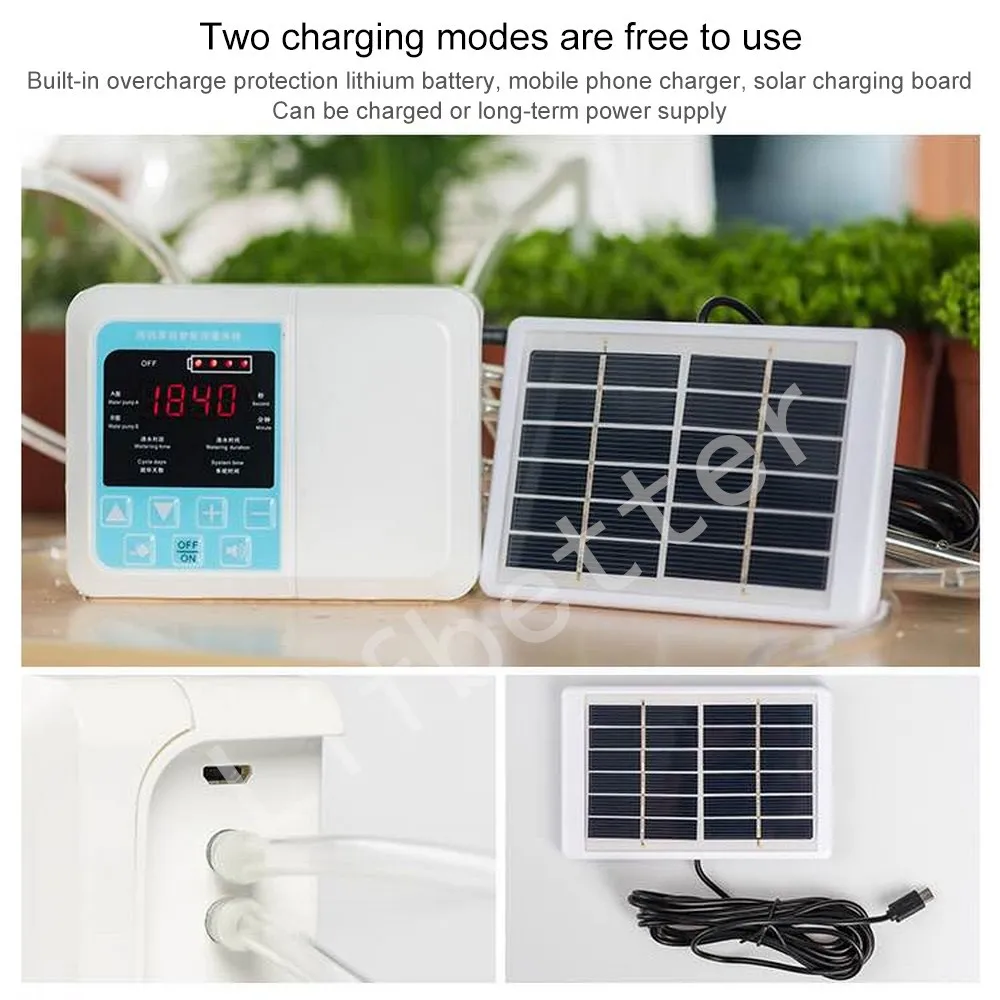 Садовый насос для воды умная система с таймером и зарядкой от солнечной энергии