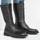 Повседневная обувь; Новинка; Модные мужские мотоботы; Кожаные ботинки; Ковбойские мужские военные тактические ботинки; Готические панковские ботинки