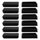 12 шт., пластиковые прямоугольные ребристые вставки для труб, крышка для мебели, скользящая защита для пола