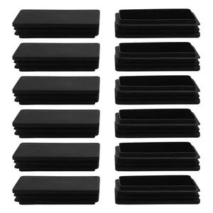 12 шт., пластиковые прямоугольные ребристые вставки для труб, крышка для мебели, скользящая защита для пола