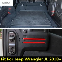 accessories interior for jeep wrangler jl 2018 2022 abs rear trunk tail tailgate box decoration strip molding cover trim