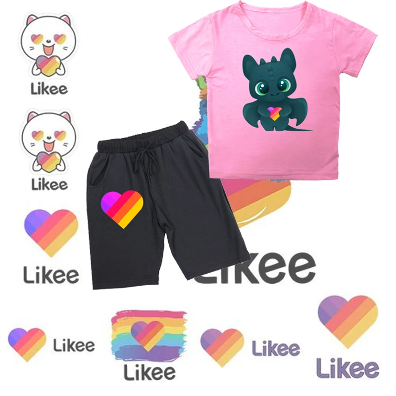 

LIKEE New Summer Baby Clothes Suit Children Fashion Boy Girls Cute T Shirt Shorts 2Pcs/sets Toddler Casual Clothing Kids Tracksu