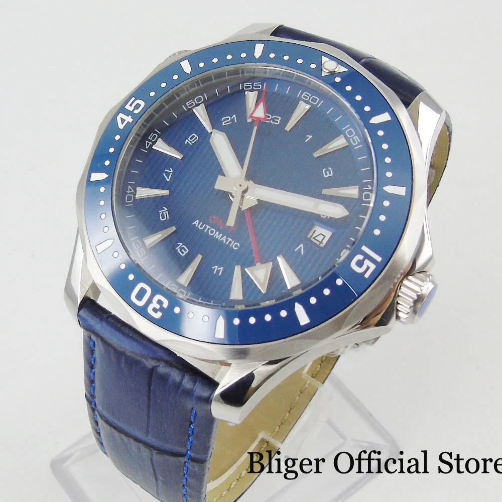 

2019 New Stainless Steel Automatic Men Watch Date GMT Function Sapphire Glass Ceramic Bezel 41mm Nologo Dial