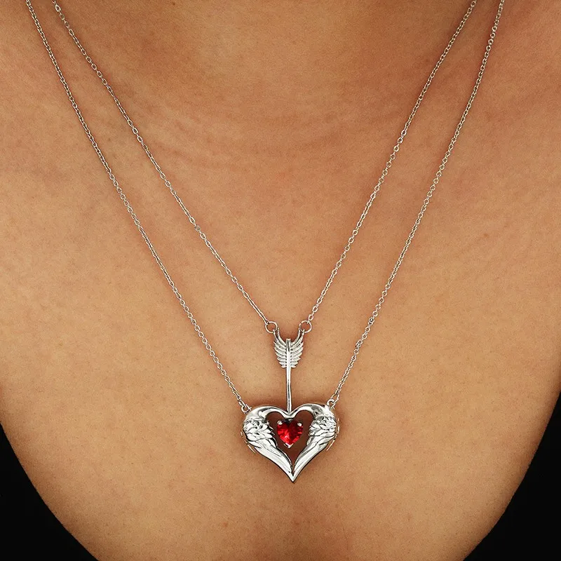 Berbeny ожерелье с подвеской в форме сердца кристаллами для женщин подарок на любовь
