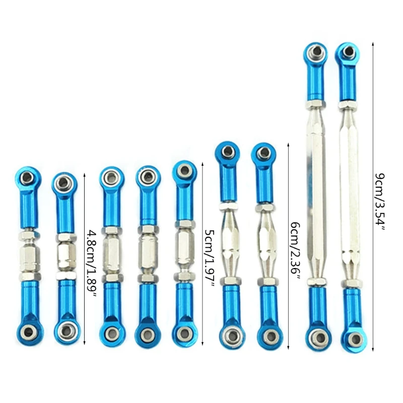 

9pcs/set Metal Steering Tie Rod Kit for WLtoys 12428 12429 1/12 RC Rock Crawler