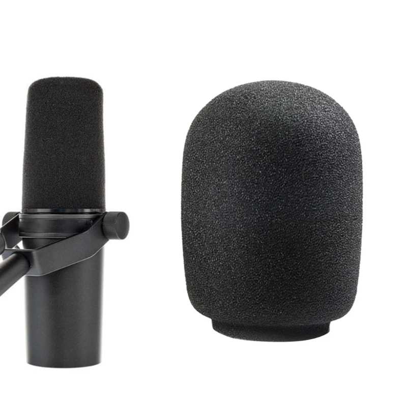 

Filter Windscreen Microphone Sponge Foam Cover For -SHURE PGA27 PGA 27 SM7B SM 7B Mic Replacement Black Sponge Cover
