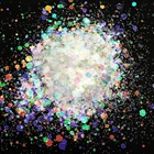 Шестигранные блестки для ногтей, животные, разноцветные блестки, Типсы разных размеров, аксессуары для рукоделия