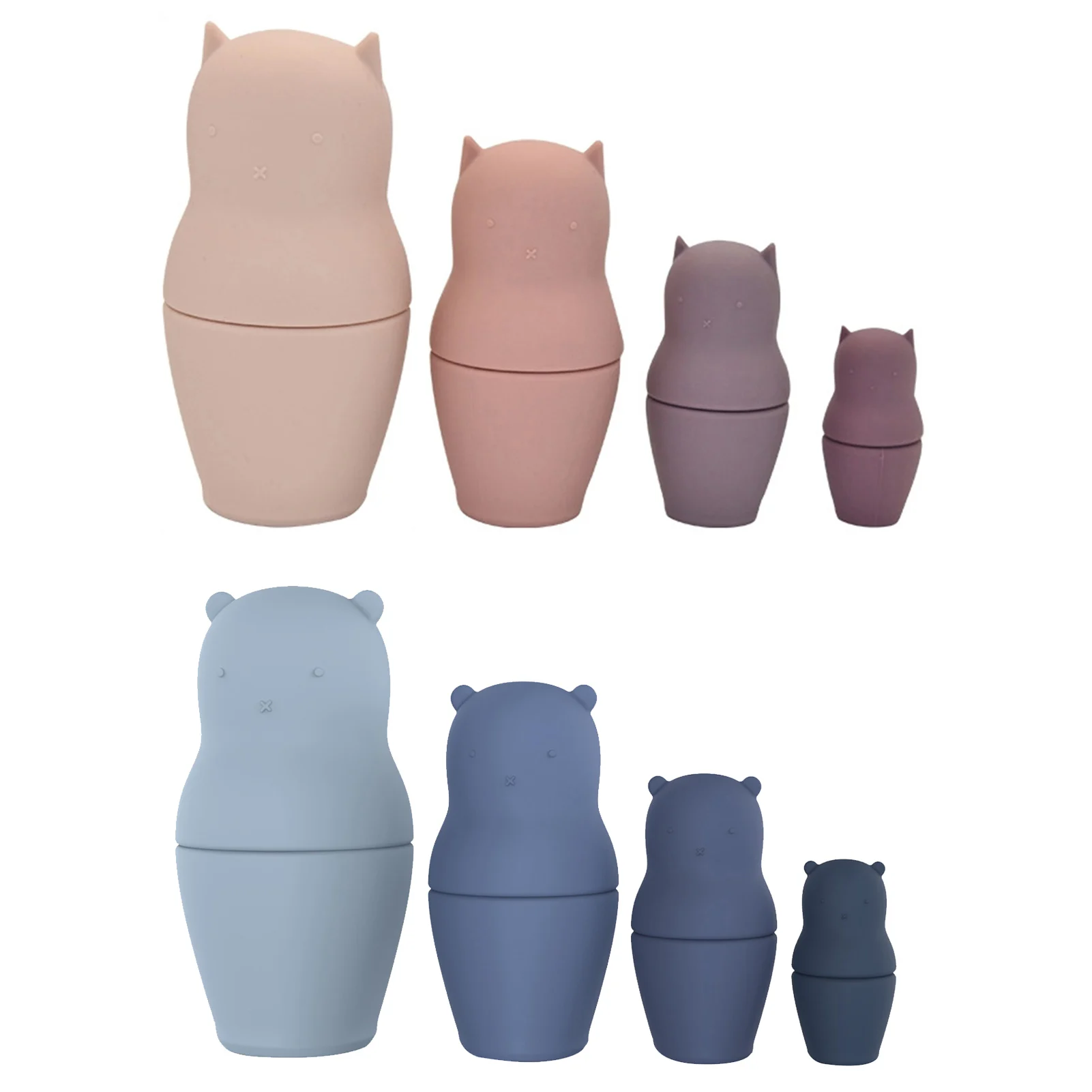 

Silicone Matryoshka Toy Baby Intellectual Development Doll Educational Gift Food Grade Teether DIY Gift Toys For Kid Delightful