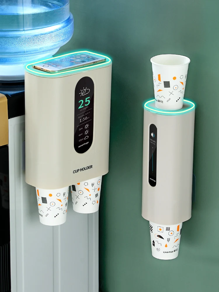 

Water dispenser cup holder disposable cup holder automatic cup holder non punching Installation Office Accessories