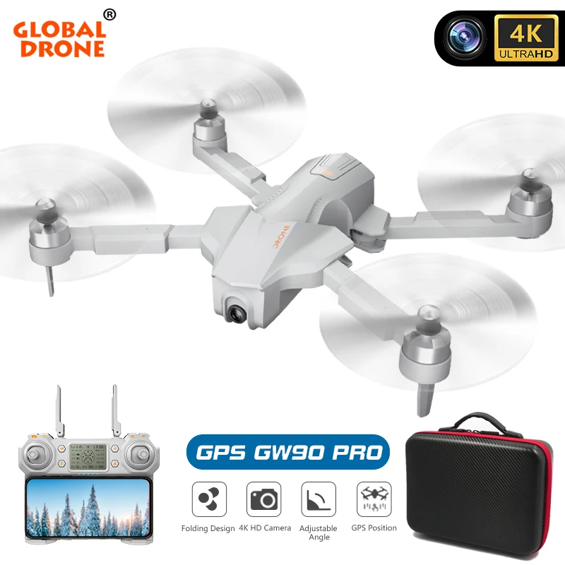 Профессиональный Дрон 4K с GPS Квадрокоптер Follow Me FPV бесщеточные Дроны HD камерой VS