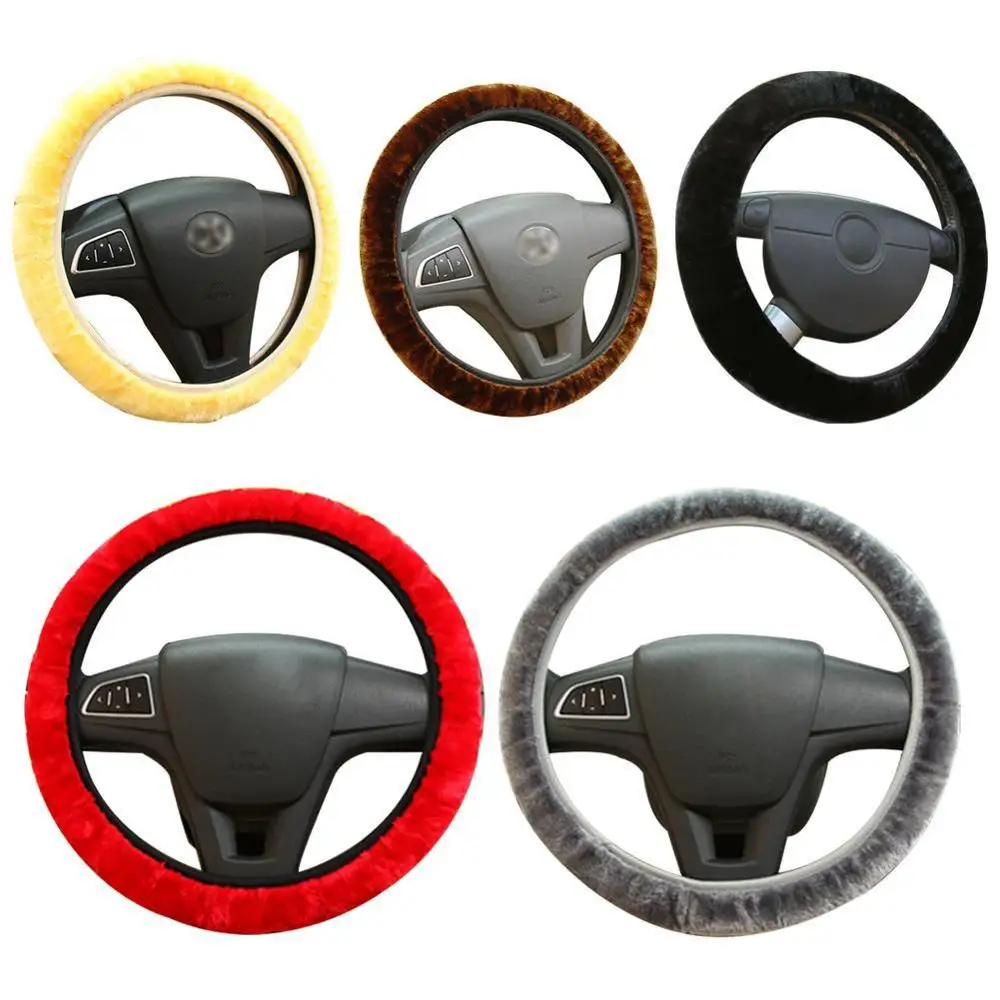 Высококачественный мягкий плюшевый автомобильный чехол на руль сделай сам