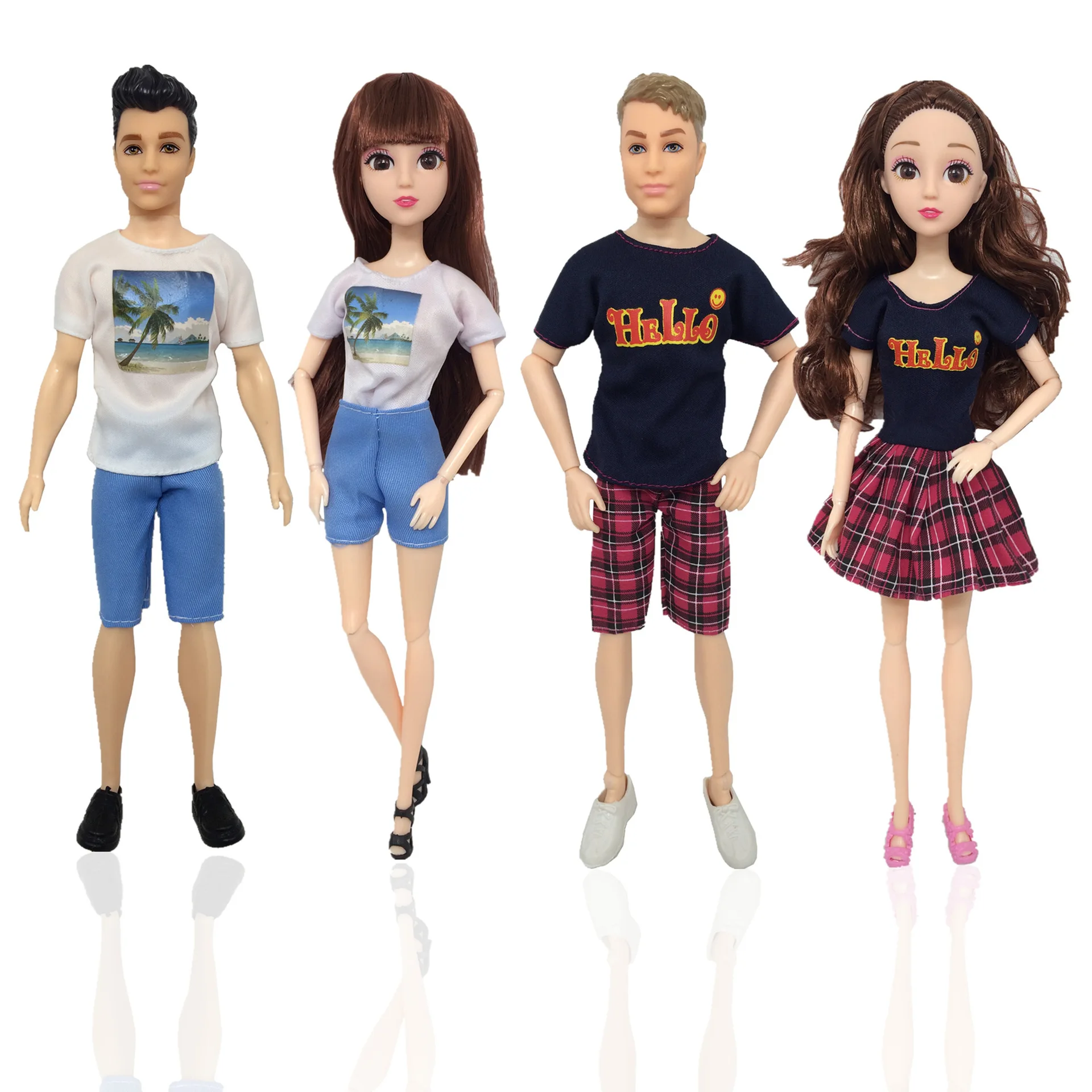 1/3 BJD куклы тела Мода Кукла Одежда Набор каждый день пара платье подвижные суставы