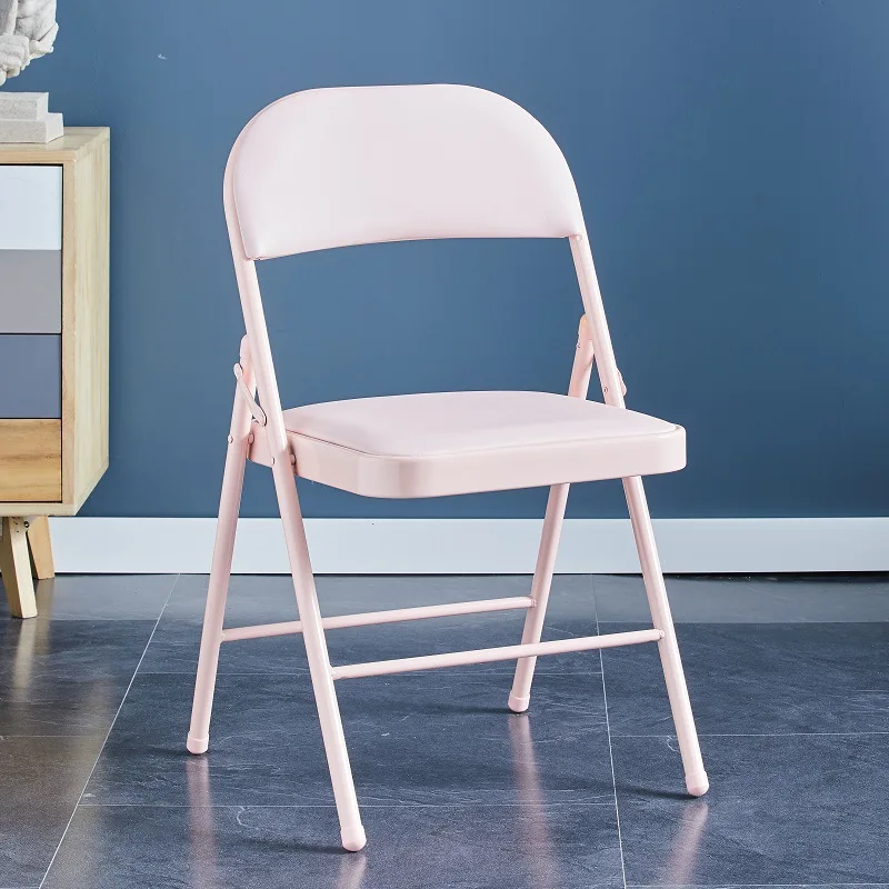 

Upgrade Thicken Home Folding Chair Full Color Matching Dining Chair Office Chair Computer Chair Simple Stool